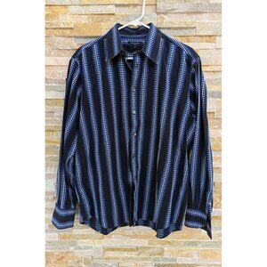 Ted Baker Button-Up Long Sleeve Blue Gradient Dot Print Stripe dress Shirt 4